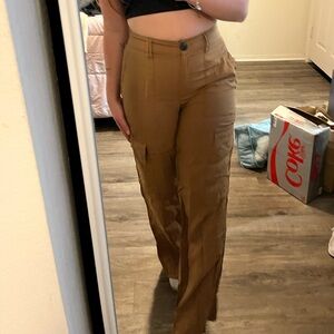 Brown wide leg pants